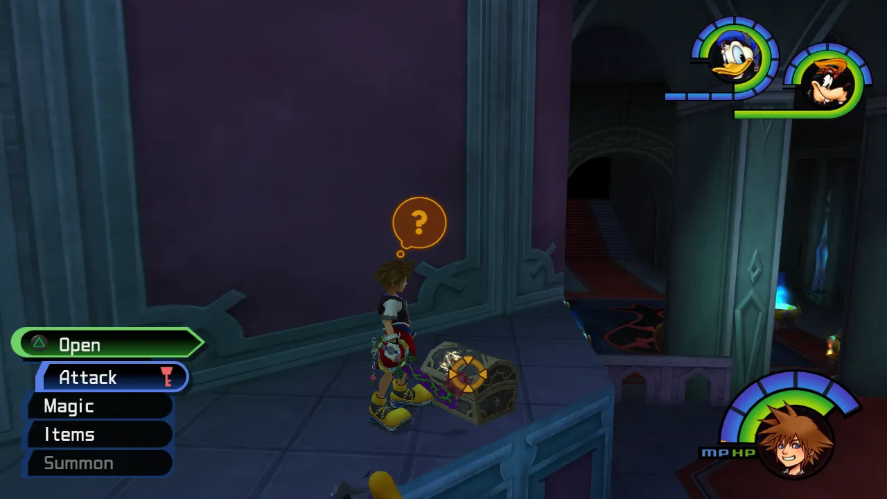 Hollow Bastion Grand Hall Steps Right Side Chest
